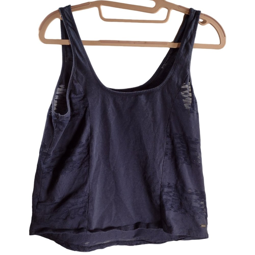 Garage Blue Sheer Tank Top Size Small